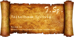 Teitelbaum Szilvia névjegykártya